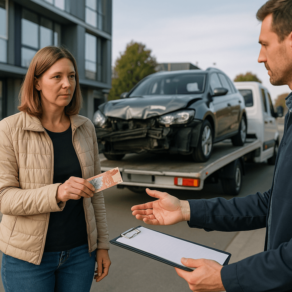 Evaluation of options for selling a wrecked car efficiently