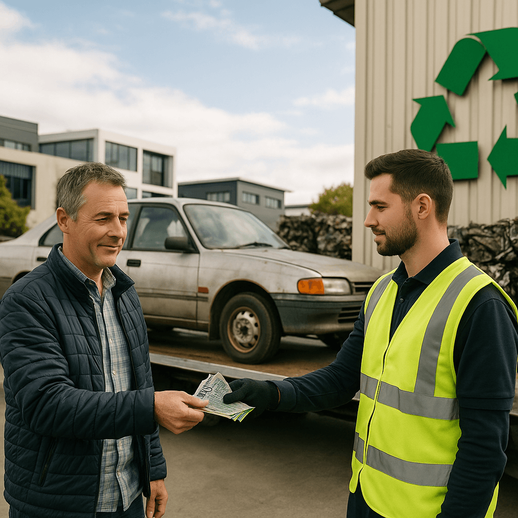 Sustainable car recycling process in Christchurch