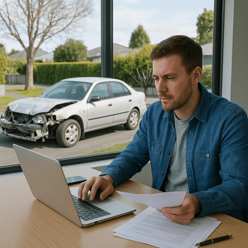 A guide showing steps to prepare, evaluate, advertise, and finalise the sale of a non-running car