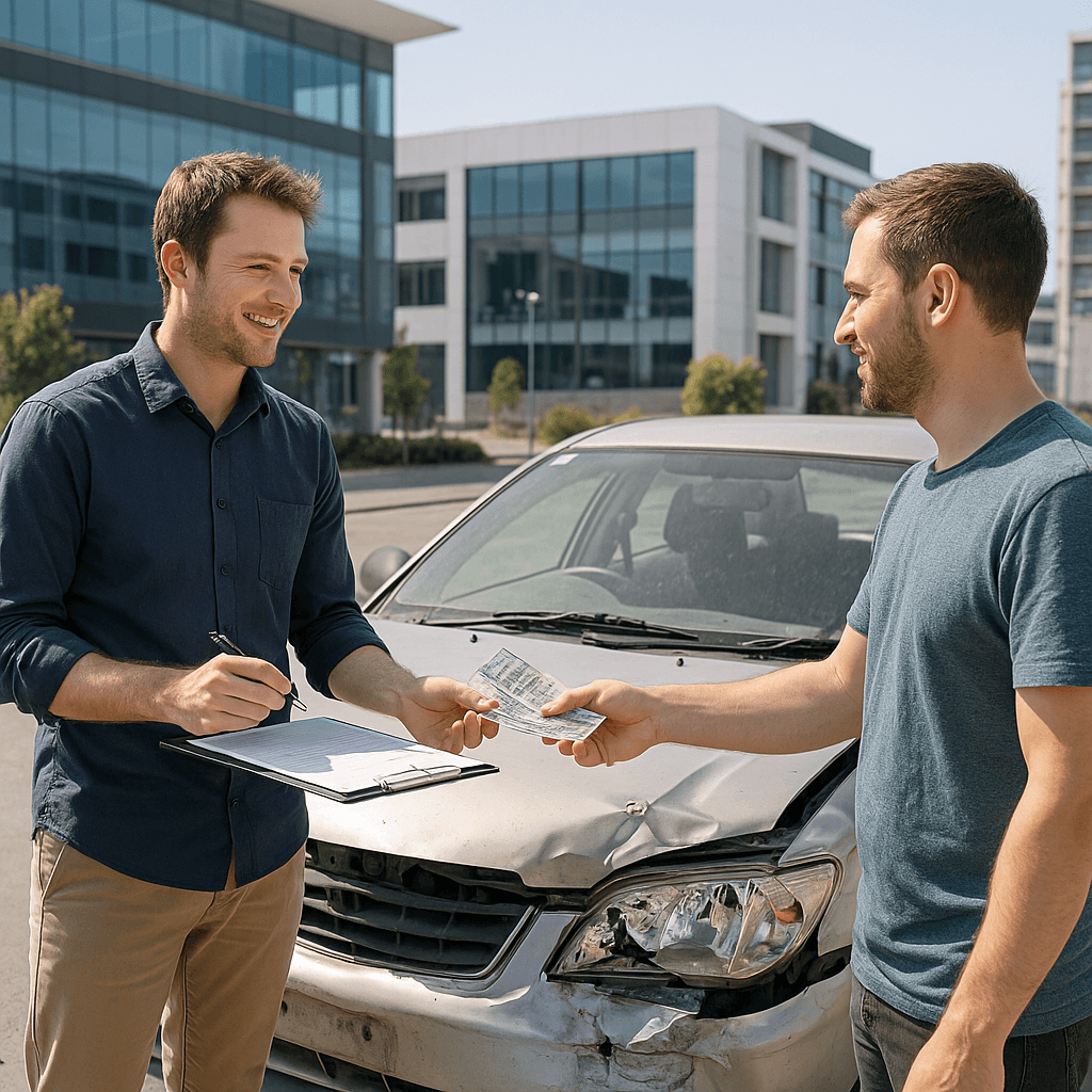 Checklist being used for selling a broken car