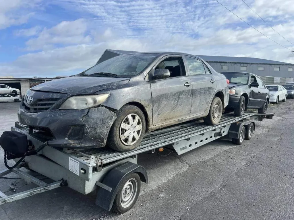 used car being towed by our christchurch team